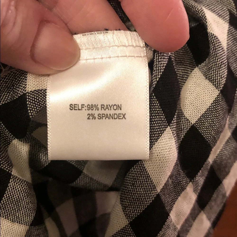 Jane and Delancey Black and White Gingham Shirt - Picture 6 of 6